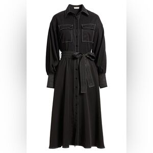 CIEBON
Women’s Janie Topstitch Tie Waist Long Sleeve Midi Dress
Size S